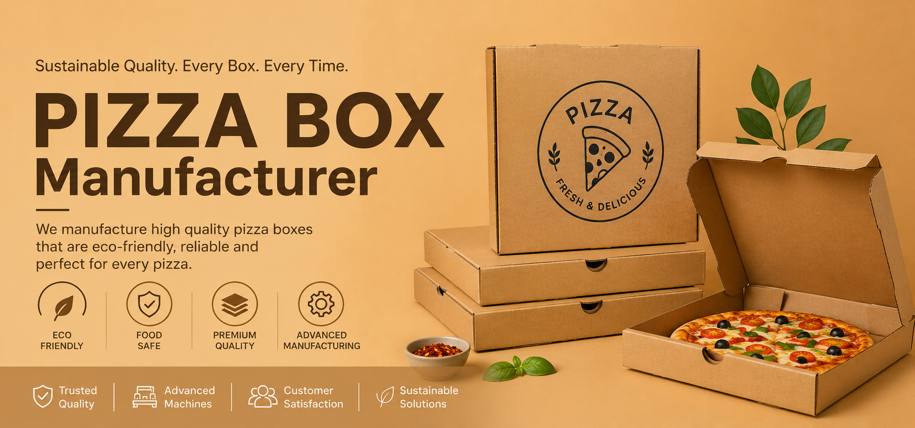 How Can the Right Pizza Box Manufacturer Grow Your Brand