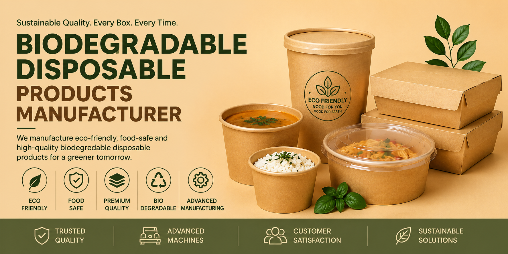 Trusted Biodegradable Disposable Products Manufacturer