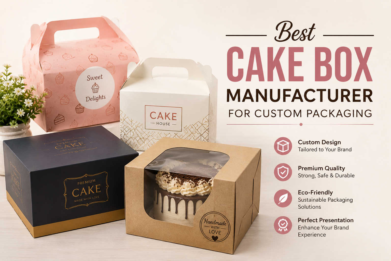 Best Cake Box Manufacturer for Custom Packaging