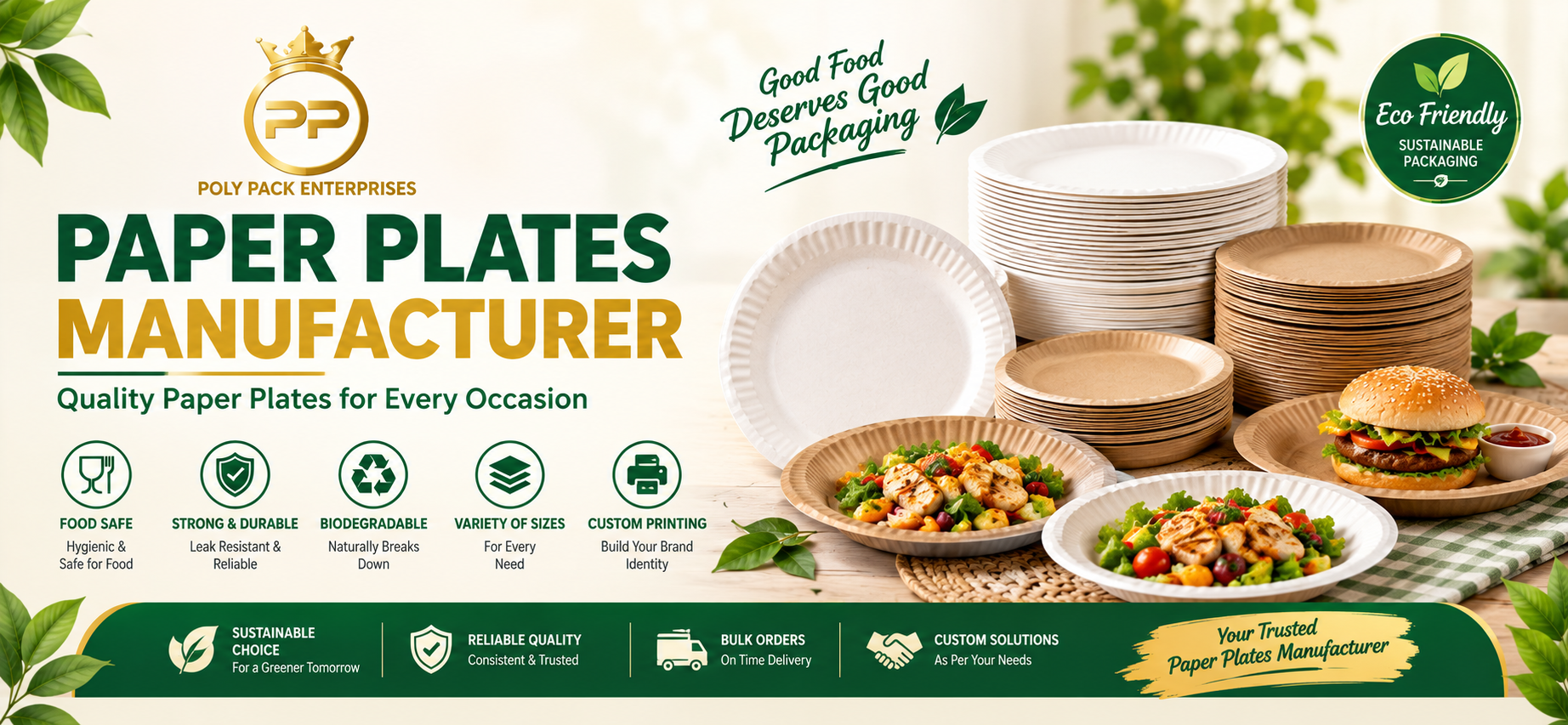 Reliable Paper Plates Manufacturer for Bulk Orders